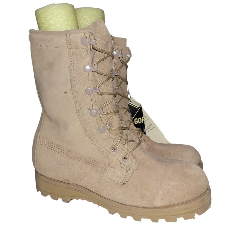 NWOB Belleville ICWT Military Combat Boots Tan Men's Size 7‎ R Gore-tex W/Liners